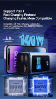 PowerBank 27000mAh PD140W carga rápida PD3.1 carga rápida, estación de fuente de alimentación de gran capacidad para viajes al aire libre pantalla LED - details 3