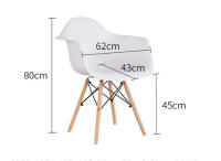 Juego de 4 Sillas de Madera Nórdica Diseño de Patas para Comedor, Dormitorio, Balcón, Restaurante Bar Muebles con Estilo - details 0