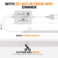 Tira de luces Led WIFI, tira de luces Led COB de alto brillo de 220V, cinta Flexible impermeable IP65 para iluminación de jardín al aire libre de habitación - details 1