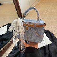 Bolsa Denim Vintage Azul Bolsa de Mano Cruciente de Alta Calidad Opción Marrón y Azul - details 3