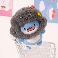 Animal relleno tiburón gordo colgante llavero decoración muñeca suave tiburón llavero de felpa Kawaii adorno colgante colgante de tiburón de dibujos animados - details 6