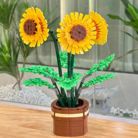 Ramo de flores de Cymbidium Faberi Bonsai, planta en maceta, decoración del hogar, bloques de construcción, juguetes para niños - details 12