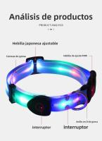 Nuevo collar luminoso LED para mascotas, correa de nailon para perros con correas de pvc - details 0