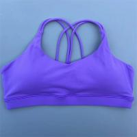 Sujetador deportivo cruzado de alta resistencia para mujer, Top deportivo ajustado, ropa interior de entrenamiento integral para gimnasio y Yoga con almohadilla para el pecho, Color sólido - details 10