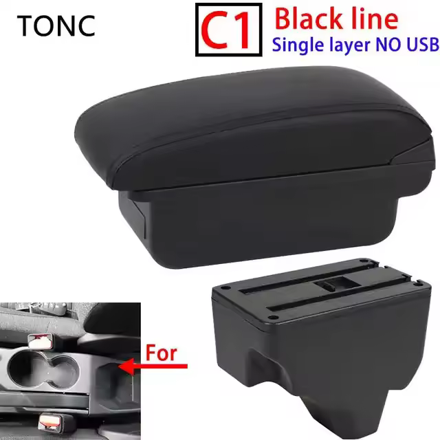 Reposabrazos de coche para Peugeot 2008, 208, 2019, 2020, piezas de reacondicionamiento, detalles interiores, caja de almacenamiento, accesorios, 2021 - 1