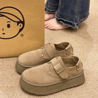 2025 Invierno Caliente Baja Boca Mocasines Una Estribo Estribo Grueso Zuecos Tobilleras Botas Mujer Nieve Botas Mujer Invierno - details 8