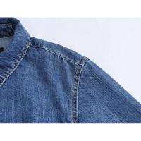 OUWU- Vestido de mezclilla acampanado Primavera 2025, Manga larga, Cuello vuelto, Corte relajado, Uso diario, Estilo callejero informal, Transpirable - details 4