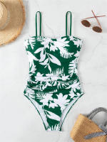 Bañador ajustado de una pieza para mujer, traje de baño Sexy con tirantes, Monokini con espalda descubierta, para playa, 2024 - details 16