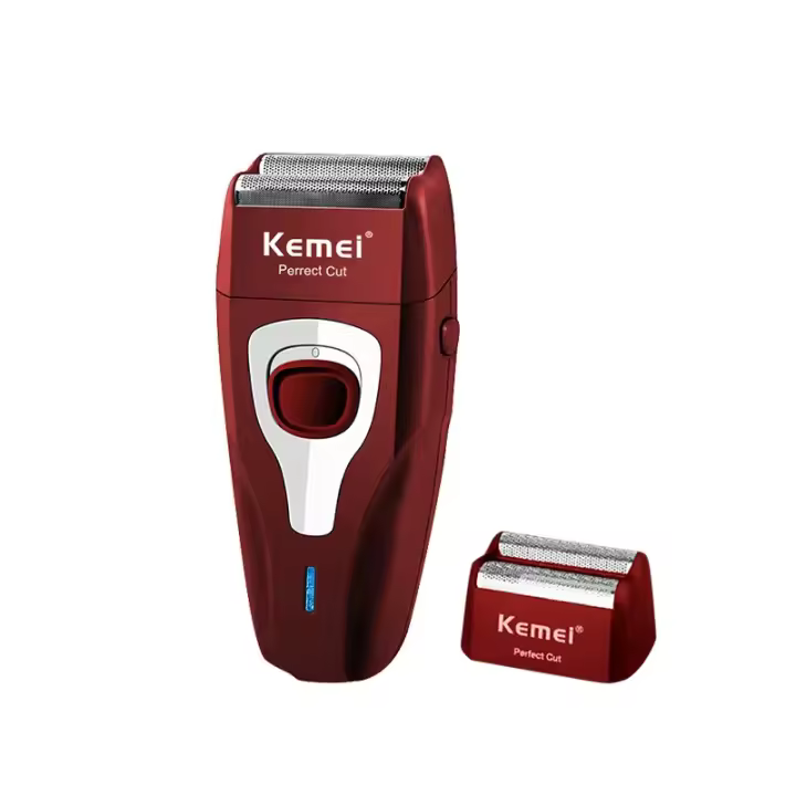Kemei-Afeitadora eléctrica inalámbrica para hombre, máquina de afeitar con cuchilla flotante, recortadora emergente, recargable, KM-1123 - 1