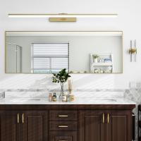 pie grande de 140 x 40 cm, espejo de cuerpo entero con marco de aluminio, para dormitorio, salón y cuarto de baño, dorado - details 5