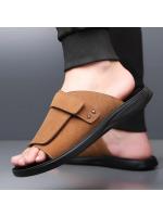 Verano nuevos hombres gladiadores todo partido de cuero de gamuza Casual zapatos transpirables sandalias de playa al aire libre zapatillas más el tamaño - details 9
