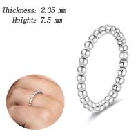 Anillo de Plata de Ley 925 con Cuentas Circonita Cúbica, Estrella, Luna, Flor, Joyería de Boda, Regalos - details 0