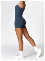 Pantalones cortos de Yoga para mujer, mallas de cintura alta de Color sólido, suaves, ajustados, deportivos, de compresión - details 9