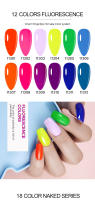 Arte Clavo-Juego de esmaltes en Gel para uñas, barniz para Base de imprimación, colores mezclados, semipermanente, 8/15ml, 10 unids/lote - details 2