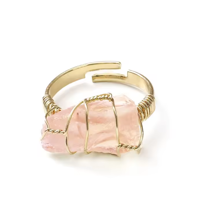 Exquisito anillo de piedra natural personalizado, adecuado para niñas. - 1