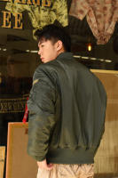 DAFEILI Vintage hombres Casual impermeable chaquetas de aviador moda de invierno abrigo grueso militar táctico Outwear - details 8