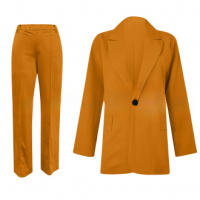 Trajes de ocio Mujer 2 Conjunto，Chaqueta y pantalón con solapa y botón - details 11