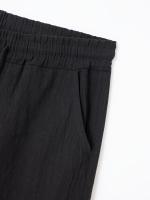 Pantalones cortos Cargo de lino con múltiples bolsillos para hombre, pantalones cortos con cordón de cintura a la moda para exteriores - details 17