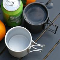Taza de agua para acampar al aire libre, vajilla de aluminio plegable portátil para senderismo, Picnic y montañismo, 300ml - details 2