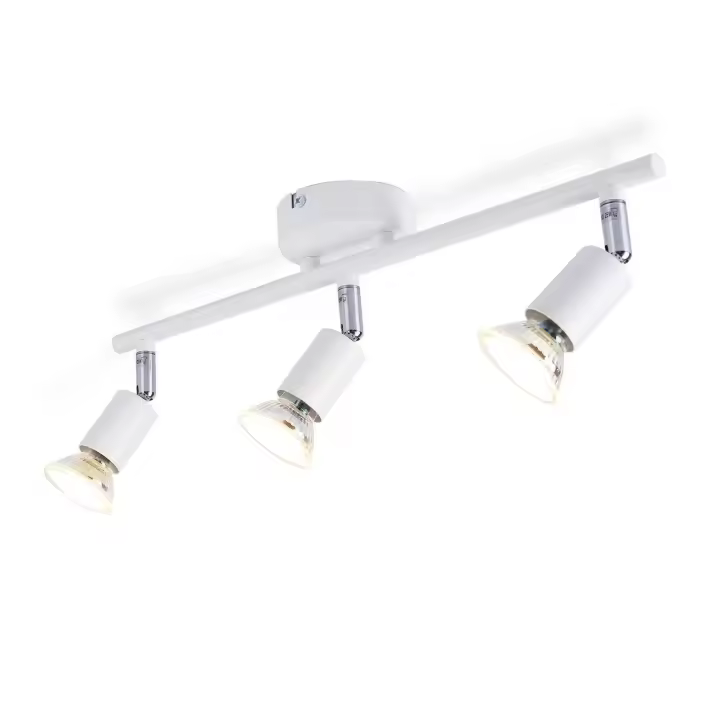 CBJKTX Foco de techo LED con 3 bombillas - Luz de techo interior GU10 blanca cálida moderna - 1