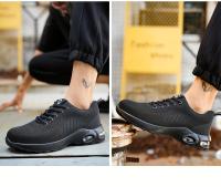 Zapatos de seguridad laboral antideslizantes con puntera de acero para hombres, a prueba de pinchazos, transpirables - details 14