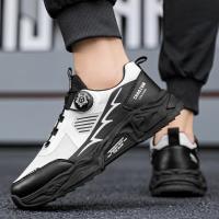 Zapatos para correr a prueba de olores para hombre, calzado deportivo cómodo elástico con botón giratorio a la moda, para ocio en las cuatro estaciones - details 0