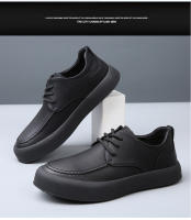 Zapatos de herramientas yuppie de moda transpirables y versátiles, zapatos casuales de suela blanda de cuero genuino para hombres - details 14