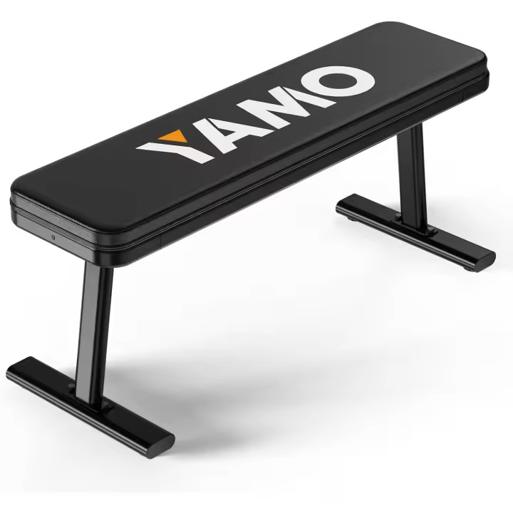 Banco plano, banco de pesas de 660 kg para gimnasio en casa, banco de entrenamiento de fácil montaje con tapas ajustables, prensa de banco de entrenamiento de fuerza multiusos para entrenamiento - 1