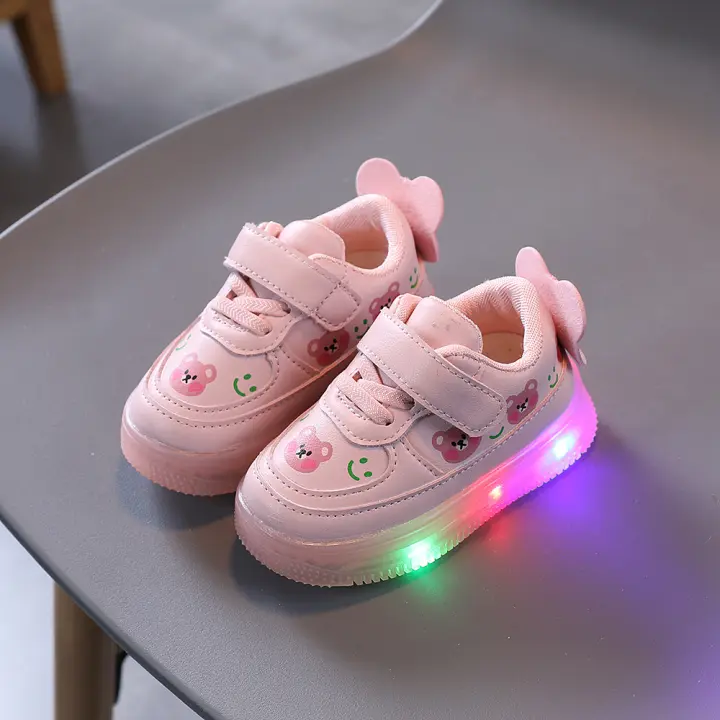 Zapatos ligeros para niños de 1 a 6 años, zapatos para niños pequeños, zapatos blancos de suela blanda para bebés pequeños, marea - 1