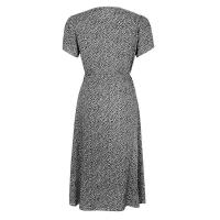 Vestido de playa de fiesta de línea A elegante dividido con cuello en V de manga corta bohemio con estampado floral de verano para mujer - details 21