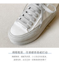 Nuevos zapatos de muffin que aumentan la altura interior zapatos de satén de estilo español zapatos individuales de nicho - details 2