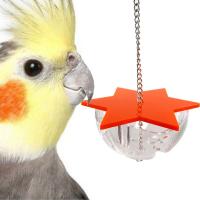 Juguetes colgantes para morder pájaros, estrella Hexagonal acrílica, caja de comida creativa para loros, fácil instalación multicapa, alimentador de forrajeo de aves - details 11