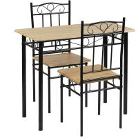 Juego de Comedor de Madera Veteada y Sillas Mesa y Sillas de Metal para Comedor, Cocina y Sala de Estar - details 9