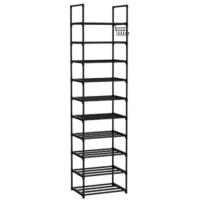 Zapatero Mueble Plástico, 8 Niveles, 32 Pares de Zapateros, Organizador Portátil, Zapatero Que Ahorra Espacio, para Armario, Entrada, Dormitorio, Pasillo (Blanco, 2 x 8) - details 10