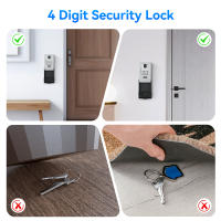 Wsdcam-caja de seguridad para llaves montada en la pared, gran capacidad, combinación de 4 dígitos, para exteriores, con luz LED - details 6