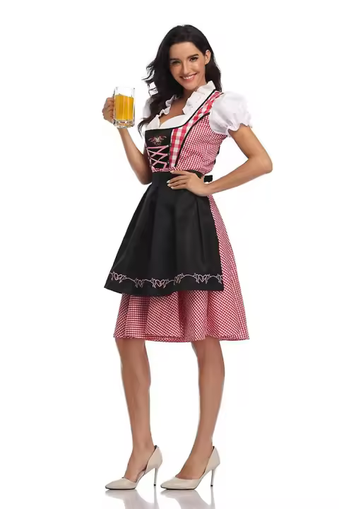 Oktoberfest alemán mujeres vestido de sirvienta vestido de cerveza BSSM - 1