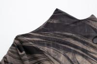TRAFZA-Vestido largo plisado sin mangas para mujer, traje elegante con estampado de tul, ajustado, para otoño, 2023 - details 4