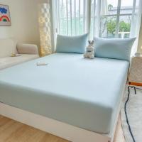 Sombrero de cama completamente envuelto, sábanas gruesas, algodón de lavado universal, juego de tres piezas, cuatro estaciones - details 0