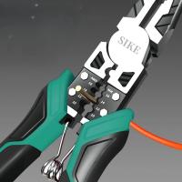Alicates peladores multifuncionales especiales para electricista, divisor de cables, tijeras de desconexión, alicates de corte de cables de presión - details 4