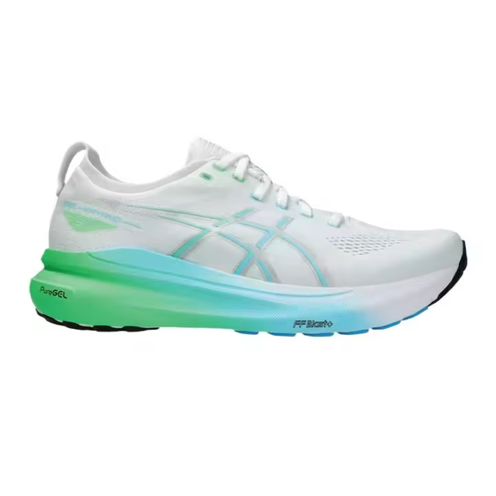 Leten Men GEL-KAYANO 31 Zapatillas para correr en blanco/cian brillante - 1