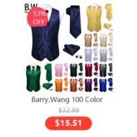 Chaleco de seda para hombre, Jacquard, verde, azul, rojo, dorado, rosa, corbata, pañuelo, conjunto de gemelos, chaqueta sin mangas de negocios para boda - details 2