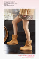 Nuevas botas apilables versátiles casuales botas cortas retro de fondo plano botas de mujer de terciopelo - details 8