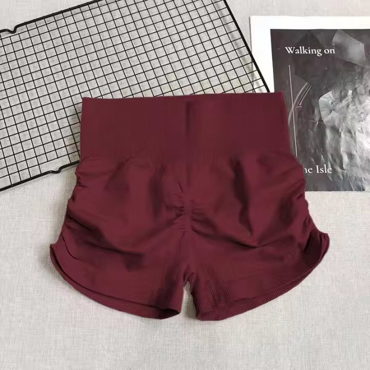 Pantalones de yoga para mujer, cintura alta, abdomen, glúteos de melocotón, secado rápido, ajustados, para correr, transpirables, absorbentes del sudor, pantalones cortos de tres puntos para fitness - 1
