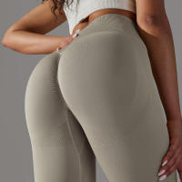 Leggings de yoga sin costuras para mujer, ropa deportiva de entrenamiento, pantalones deportivos de cintura alta - details 44