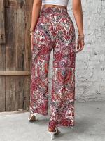 Pantalones de pierna ancha para mujer, cintura alta, elásticos, estéticos, elegantes, elegantes - details 14
