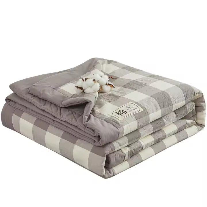 Bonenjoy, 1 unidad, edredón de verano, edredón de estilo a cuadros, edredón fino suave, manta acolchada para habitación de niños y adultos (sin funda de almohada) - 1