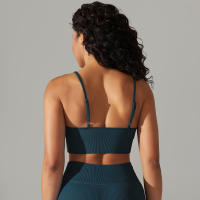 Hamidou-Sujetador deportivo Sexy para mujer, ropa interior deportiva a prueba de golpes, almohadilla extraíble para el pecho, para gimnasio, entrenamiento, Fitness, correr, Tops de realce - details 41