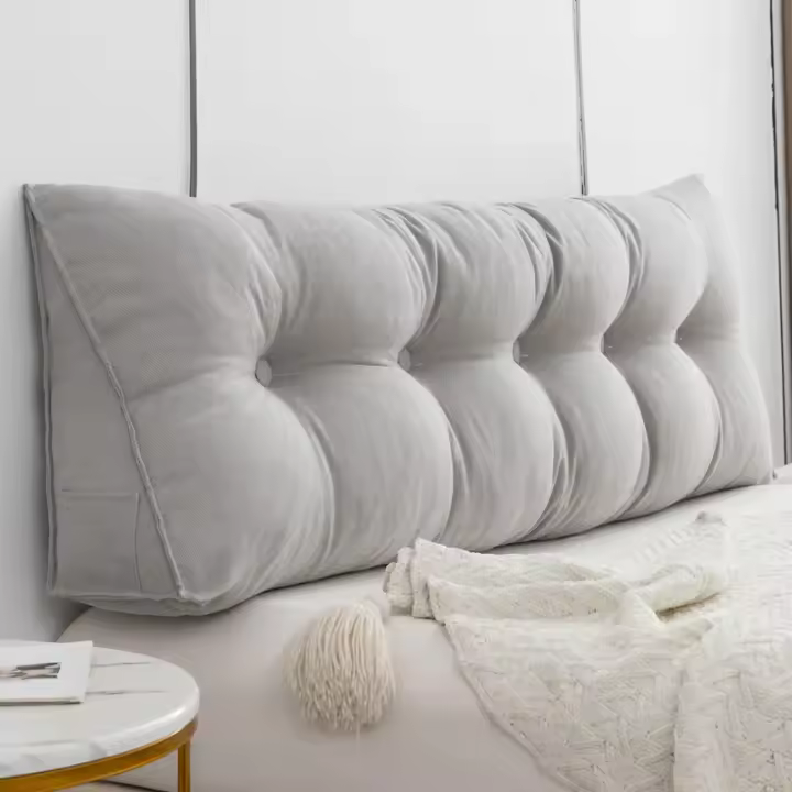 Almohada de cuña para cabecera de cama, almohada de cuña para cabecera, almohada de cabecera Triangular, almohadas grandes para sentarse en la cama, 200cm - 1