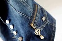 Chaleco Denim para Mujer Camiseta Casual de Una Botón, Shorts sin Mangas para Primavera y Otoño, Blazers y Chalecos de Moda - details 5