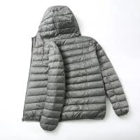 Chaqueta con capucha de plumón de pato ultraligera para hombre, chaqueta cálida de plumas de pato blanco, ropa de calle para hombre, otoño e invierno - details 5